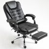 BAKAJI USB-Massagesessel, Schreibtischstuhl, Büro, drehbar, neigbar, Leder, Schwarz, Kunstleder, Medium Bild 3
