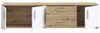 Forte IKOLI TV Schrank 180, modernes Lowboard mit 3 Türen und 2 Schubladen, Wohnzimmer, Holzwerkstoff, Weiß mit Artisan Eiche Holzdekor, 174,3 cm breit x 43,3 cm hoch x 41,3 cm tief Bild 4