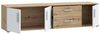Forte IKOLI TV Schrank 180, modernes Lowboard mit 3 Türen und 2 Schubladen, Wohnzimmer, Holzwerkstoff, Weiß mit Artisan Eiche Holzdekor, 174,3 cm breit x 43,3 cm hoch x 41,3 cm tief Bild 5
