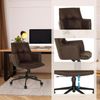 hjh LIVING Homeoffice Stuhl gepolstert SOLAO Life Schreibtischstuhl Drehstuhl höhenverstellbar, Stoffbezug Dunkelbraun Bild 5