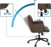 hjh LIVING Homeoffice Stuhl gepolstert SOLAO Life Schreibtischstuhl Drehstuhl höhenverstellbar, Stoffbezug Dunkelbraun Bild 4