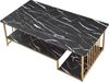 Couchtisch Klibro 120x60x42 cm Marmoroptik, schwarz/Goldfarben [en. casa] Bild 5