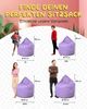 Patchhome Sitzsack Tropfenform, Nylongewebe/Polystyrolfüllung flieder für In & Outdoor XL, 300 Liter Bild 4