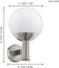 Eglo 33564 Wandleuchte Crosslink NISIA-C edelstahl L:20cm H:31. 5cm dimmbar IP44 mit Connect Funktion Bild 3