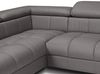 Mivano Ecksofa Chef / Sofa in L-Form mit Ottomane und verstellbaren Kopfstützen in Lederoptik / 262 x 72 x 206 / Kunstleder Elephant Bild 5