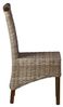 MiaMöbel Rattanstuhl 'Larissa' grau Kubu Rattan (Koboo grey) Mahagoni Landhaus Bild 4
