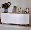 Jahnke Sideboard, Engineered Wood, Kerneiche/Weiss, One Size Bild 2