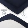 Blumtal® Basics Jersey (2er-Set) Spannbettlaken 200x200 cm -Oeko-TEX Zertifiziert, 100% Baumwolle Bettlaken, bis 7cm Topperhöhe, Dark Ocean Blue - Blau Bild 4