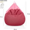 Aiire Gaming XXL Sitzsack mit Füllung - Riesen Bean Bag Chair für Deko, Jungen und Kinder - Bodenkissen Grob, Chill Sessel für Kuschelecke – Relaxo Beanbag Erwachsene Rot Bild 3