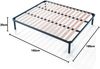 EVERGREENWEB Orthopädisches Bett Lattenrost 160x190 hoch 35cm Leisten Extra Komfort aus Buche Holz Verstärkt mit 4 Füße Abnehmbar Rahmen aus Stahl Bettgestell für alle Betten und Matratzen Doppelbett Bild 3
