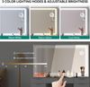 YITAHOME Große Schminktisch mit verstellbaren LED-Beleuchtung und Steckdosen,Schminktisch mit Spiegel,Frisiertisch mit 11 Schubladen mit Hocker,Weiß Bild 5