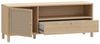 Forte SKELBIT TV-Schrank 160, Lowboard im Boho-Stil, 1-türig, 1 Schublade, offenes Fach, Wohnzimmer, Holzwerkstoff, Elegancia Eiche Holzdekor|Technorattan, 156,3 cm breit x 60,1 cm hoch x 42 cm tief Bild 4