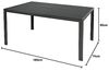 XL Non-Wood Gartentisch Outdoortisch Aluminium Anthrazit / Grau 180x90cm Bild 2