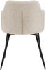 AC Design Furniture Ilsebeth Esszimmerstühle mit Rückenlehne 2er-Set, Gepolsterter Esszimmerstuhl, Gepolsterter Stoffsitz in beige mit Schwarzen Metallbeinen, Akzentstuhl, Home Office Stuhl Bild 5