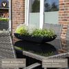 VIVANNO Pflanzschale Fiberglas ZOEY Schale, Anthrazit Matt 49x19x8 cm Bild 2
