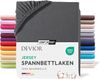 Devior Spannbettlaken für 180x200cm Boxspringbett-Matratzen bis 32cm dicke, 100% Baumwolle, Jersey, Gummizug: Rundumgummizug, Atmungsaktives Bettlaken mit Einlaufschutz 135 g/m² – ohne Fussel Bild 1