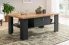 Couchtisch Ribera in grau und Eiche Wotan Landhaus 110 cm Bild 2