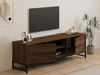 Hanah Home Stylish Walnut TV Stand, 160 x 50 x 40 cm | 100% Melamine Coated Particle Board, 18 mm Thick | Wall-Mountable, Multiple Shelves, Extra Storage Bild 3