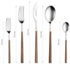 PINTINOX Besteck-Set Sushi (30-tlg), 6 Personen, Edelstahl 18/0, Kunststoff, Satiniert mit Kunststoffgriff in Holz-Optik Bild 2