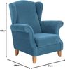 Ohrensessel Katria Bezug Veloursstoff Buche natur / petrol 22841 Bild 2