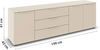 rauch Schubkastenkommode Kommode Türkommode Sideboard Kombikommode FLIPP (Breite 200 cm mit 2 Einlegeböden), 3-türig mit 3 Schubladen und Soft-Close-Funktion Bild 3