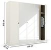 Rauch Möbel Homey by Quadra Spin Schrank Drehtürenschrank, Weiß, 5-trg. mit Spiegel, inkl. 3 Kleiderstangen, 3 Einlegeböden, BxHxT 226 x 210 x 54 cm Bild 3
