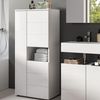 furnling Hochschrank Vera 1 offenes Fach, 3 Türen, Hochglanz Front, Höhe 133 cm, weiß Bild 2