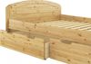 ERST-HOLZ Bett Funktionsbett 200x200 Kiefer mit 3 Bettkästen u. Rollrosten, Kieferfarblos lackiert Bild 5