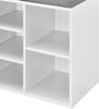 Schuhregal Ymir 103x30x48 cm 10 Ablageflächen Sitzbank Weiß/Grau en. casa Bild 5