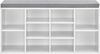 Schuhregal Ymir 103x30x48 cm 10 Ablageflächen Sitzbank Weiß/Grau en. casa Bild 4