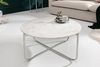 riess-ambiente Couchtisch NOBLE Ø65cm weiß / silber (Einzelartikel, 1-St), Wohnzimmer · rund · abnehmbare Marmor-Tischplatte · Metall · handmade Bild 2