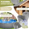 KESSER® PVC Sichtschutzmatte Sichtschutzzaun Balkonverkleidung Windschutz verstärkte Lamellen für Garten Balkon & Terrasse Balkonumrandung inkl Kabelbindern, Abdeckung & Handschuhe Hellgrau, 90 x 500 cm Bild 5