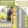KESSER® PVC Sichtschutzmatte Sichtschutzzaun Balkonverkleidung Windschutz verstärkte Lamellen für Garten Balkon & Terrasse Balkonumrandung inkl Kabelbindern, Abdeckung & Handschuhe Hellgrau, 90 x 500 cm Bild 3