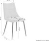 byLIVING Esszimmerstuhl 2er Set Carlo/Webstoff Taupe/Gestell Metall schwarz/Küchenstuhl / 4-Fuß-Stuhl/Polsterstuhl/B 59, H 88, T 47 cm Bild 3