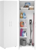 Bellamio 'Apol' Mehrzweckschrank, weiß, 176x33x60 cm, Besenschrank mit Staubsaugerfach und 4 weiteren Fächern