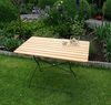 TPFGarden Klapptisch BAD BELZIG aus Robinienholz 70x110 cm, Stahlgestell in Grün pulverbeschichtet, wetterfest | Holz von höchster Qualität Bild 1