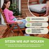 Gräfenstayn Stuhlkissen 4er-Set in 40x40cm und 5cm dicker Polsterung aus 100% Baumwolle, robustes Sitzkissen für Indoor & Outdoor, mit Haltebändern Bild 2