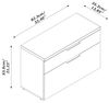 Composad | Schuhschrank mit 1 Schublade und 1 Klappe, Bank und Aufbewahrungsbox, für Eingang, (BxHxT) 82,3 x 53 x 35,2 cm, Farbe Weiß lackiert und Eiche Honiggrau, hergestellt in Italien Bild 2