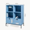 Bücherregal mit 2 Schubladen Colwyn 105x80x40 cm Blau [en. casa] Bild 2