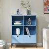 Bücherregal mit 2 Schubladen Colwyn 105x80x40 cm Blau [en. casa] Bild 3