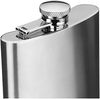 WMF Flachmann Manhattan, Trichter, Stamper im Lederetui, Cromargan Edelstahl mattiert Bild 3