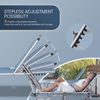 HOMECALL Gartenliege Leicht Sonnenliege Klappbar Alu Liegestuhl Strandliege, 1-tlg, 5 fach Verstellbare Rückenlehne, Sonnenschutzdach, bis 136KG Bild 4