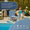 HOMECALL Gartenliege Leicht Sonnenliege Klappbar Alu Liegestuhl Strandliege, 1-tlg, 5 fach Verstellbare Rückenlehne, Sonnenschutzdach, bis 136KG Bild 5