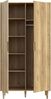 Forte Sherbrooke, einfache Montage Dank EasyKlix Kleiderschrank Holzdekor: Mauvella Eiche, 2 Türen, Einlegeböden und Kleiderstange, Mid Century, 105 cm breit x 202 cm hoch x 52 cm tief Bild 5