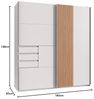 Schiebetürenschrank COBURG Kleiderschrank mit Schwebetüren Weiß / Artisan Eiche Nb. ca. 180/198/65 cm Bild 3