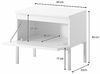 Selsey Bemmi - Nachttisch Nachtschrank Schwarz mit Metallbeinen Bild 3