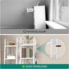 YITAHOME Schmal Bücherregal mit 5 Ebenen 35 cm Breit, Industrielles Leiterregal Standregal Holzregale und Metallrahmen, Modernes Regal für Wohnzimmer, Büro, reinweißes Bild 3