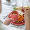 Koziol Becher 4er-Set Connect Cup S, stapelbare Trinkbecher, Kunststoff-Holz-Mix, Nature Leaf Green, 190 ml, 7141703 Bild 5