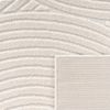 Paco Home Teppich In- & Outdoor, Moderne abstrakte Boho Designs mit 3D Struktur, robust & wetterfest, ideal für Terrasse Wohnzimmer & Küche, Grösse:200 cm Rund, Farbe:Creme 2 Bild 5