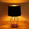 BRUBAKER Nachttischlampe Vintage Tischlampe Gold Gitter Muster, ohne Leuchtmittel, Moderne Tischleuchten mit Metallfuß, Höhe 45 cm, Deko Nachttischlampen Bild 4